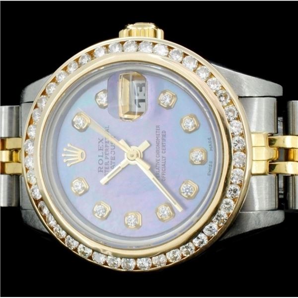 Diamond Ladies Watch: Rolex YG/SS DateJust