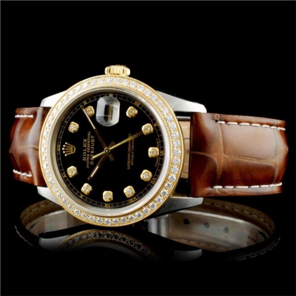 Diamond DateJust Two-Tone Rolex YG/SS Watch