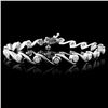 Image 2 : 1ctw Diamond Bracelet in 14K White Gold