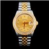 Image 2 : 36mm Diamond YG/SS Rolex DateJust Watch