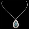 Image 3 : 1.74ctw Fancy Diamond Pendant in 14K Gold