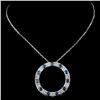 Image 1 : 2.42ctw Fancy Color Diam Pendant in White Gold (18
