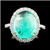 Image 2 : 7.35ct Emerald & 0.81ctw Diam Ring in 18K Gold