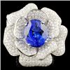 Image 2 : 18K Gold Ring w/ 9.35ct Tanzanite & 5.52ctw Diam