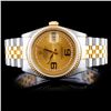 Image 2 : Diamond 36MM Rolex DateJust Watch in YG/SS