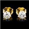 Image 2 : 14K Gold Earrings with 0.46ctw Diamonds