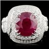 Image 2 : 18K Gold Ruby & Diamond Ring 5.10ct & 1.70ctw