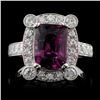 Image 2 : 3.09ct Spinel & 1.00ct Diamond Ring in 18K WG