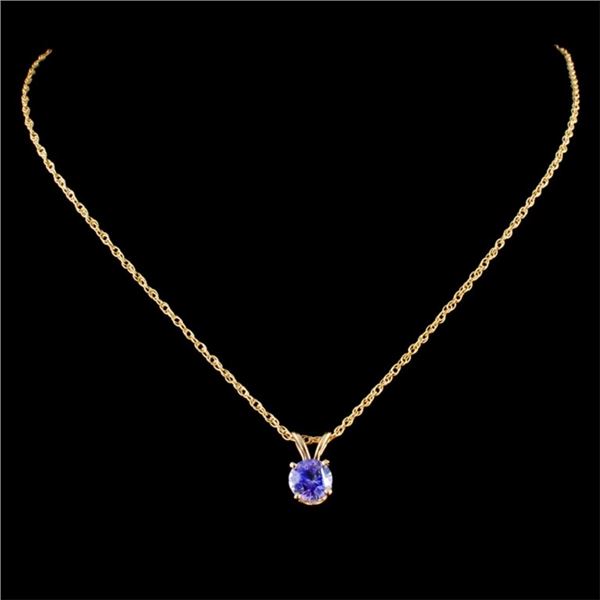 Sapphire Pendant: 0.73ctw 14K Gold
