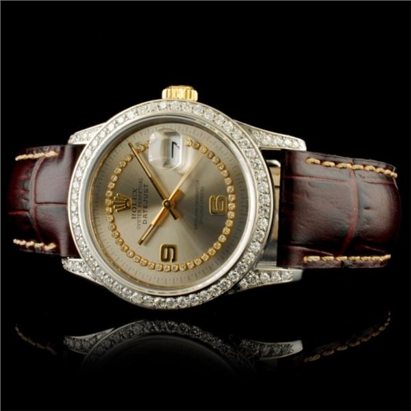 36MM Rolex w/ 1.50ctw Diamonds: DateJust Watch