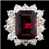 Image 2 : 4.5ct Tourmaline & 1.85ctw Diam Ring in 14K Gold