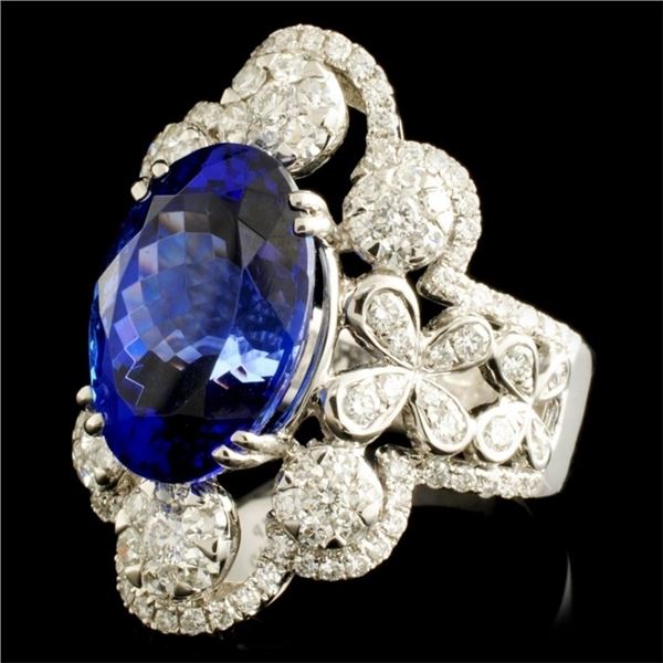 18K Gold Ring w/ 8.23ct Tanzanite & 1.43ctw Diam