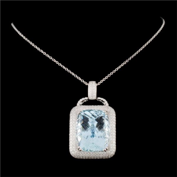 36.17ct Aquamarine & 3.50ctw Diam in 18K WG