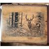 Image 1 : "Majestic Buck" on Oak Wall Art