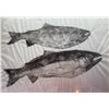 Image 1 : Original Gyotaku Lake Michigan Coho Salmon Painting on Rice Paper