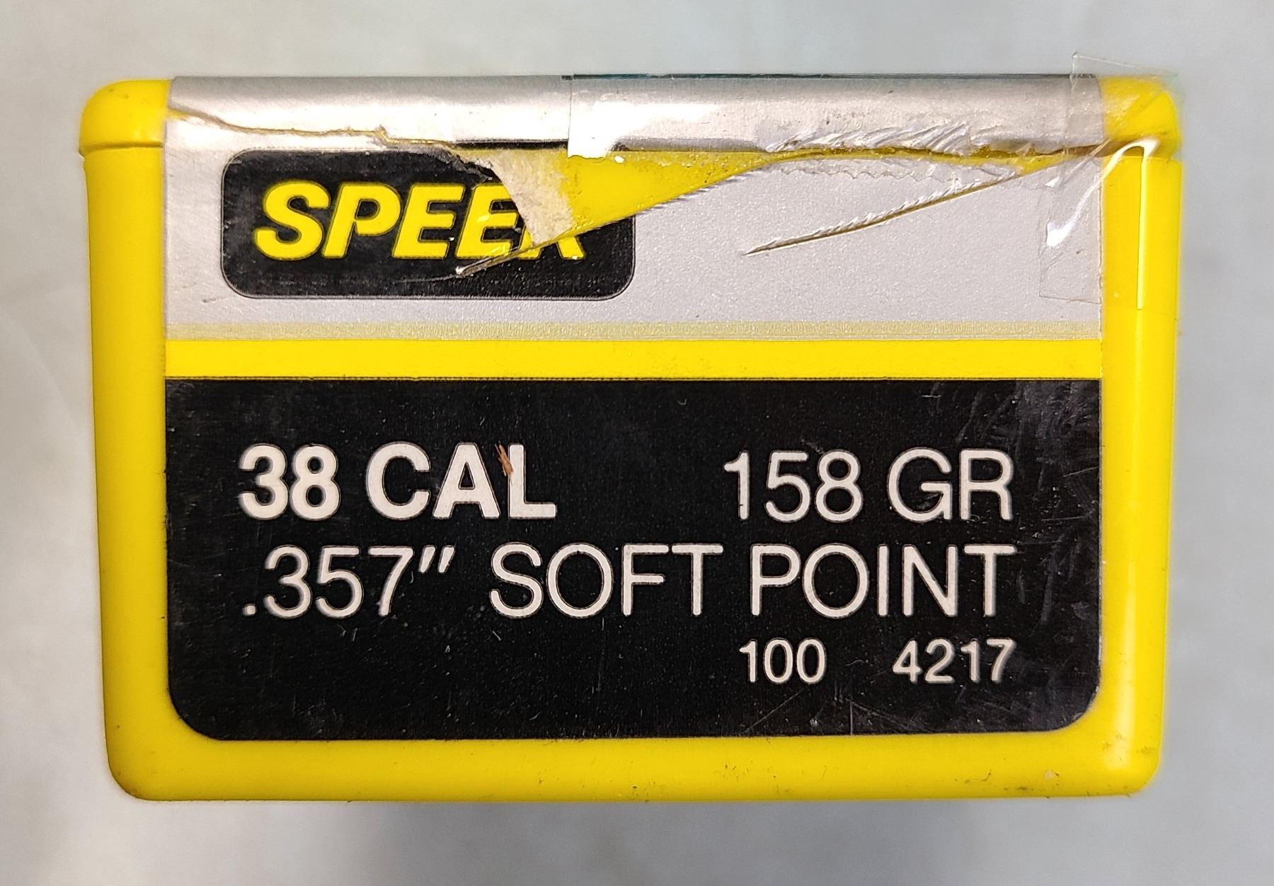 Soft Point Speer 38 Cal 158 gr Soft Point Bullets - 100 rds