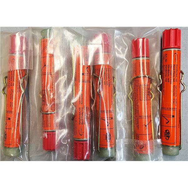Hand Flares 6 x Comet Brand RED Hand Flares