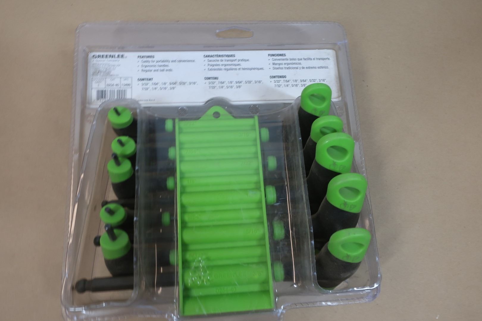 GREENLEE 0254-40 HEX-KEY WRENCH SET, T-HANDLE, 10-PIECE - Continental ...
