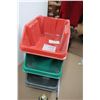 Image 2 : LOT DE 3 BACS EN PLASTIQUE STACKABLE 18"x11"x8"