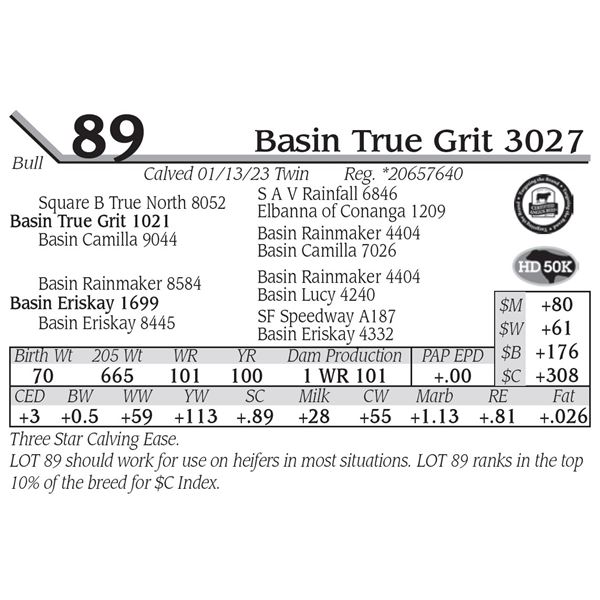Basin True Grit 3027