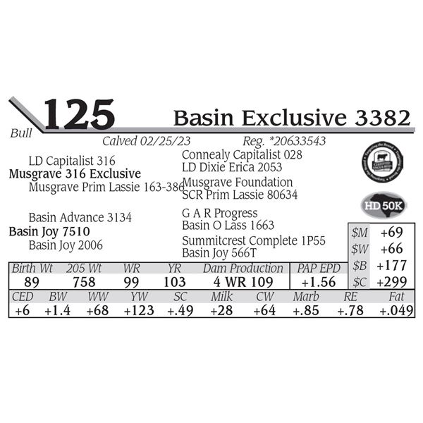 Basin Exclusive 3382