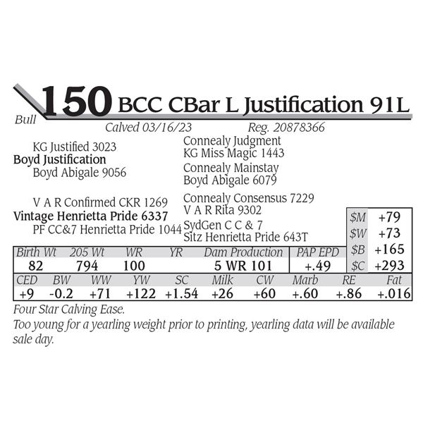 BCC CBar L Justification 91L
