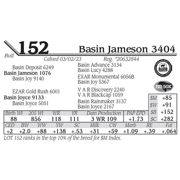 Basin Jameson 3404