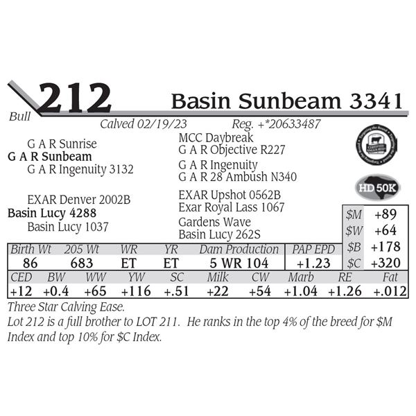 Basin Sunbeam 3341