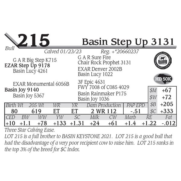 Basin Step Up 3131