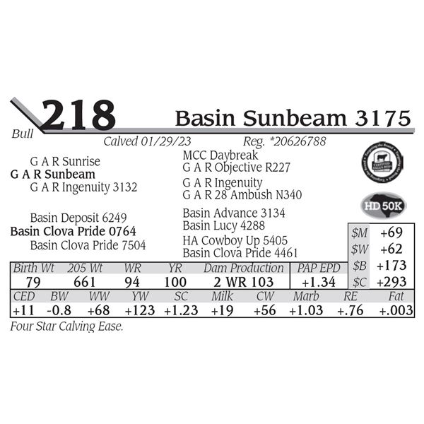 Basin Sunbeam 3175