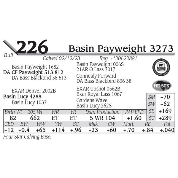 Basin Payweight 3273