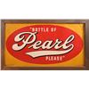Image 1 : Pearl Beer Framed Tin Sign c.1939-1940