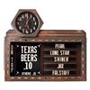 Image 2 : Art Deco Neon Clock Menu Board- Texas Beer