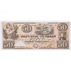 Image 1 : Republic of Texas Mirabeau Lamar Signed $50 Note