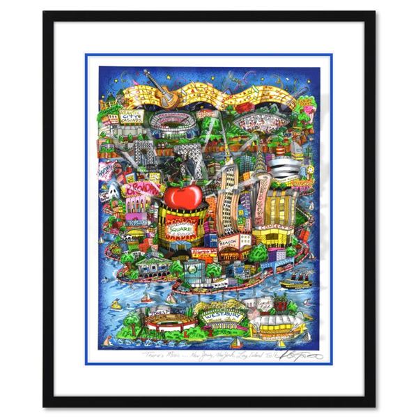 Charles Fazzino "There'S Music In NY, NJ, & LI Too (Blue)" Serigraph On Paper