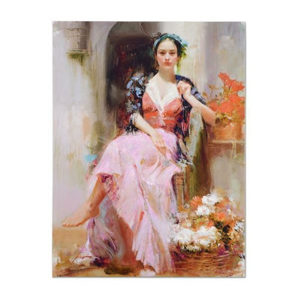 Pino (1939-2010) "Country Girl" Limited Edition Giclee On Canvas