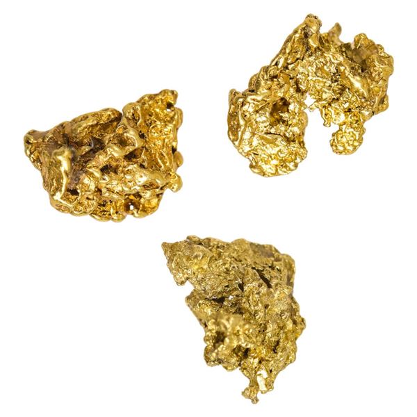 Lot of Mexico Gold Nuggets 3.13 Grams Total Weight