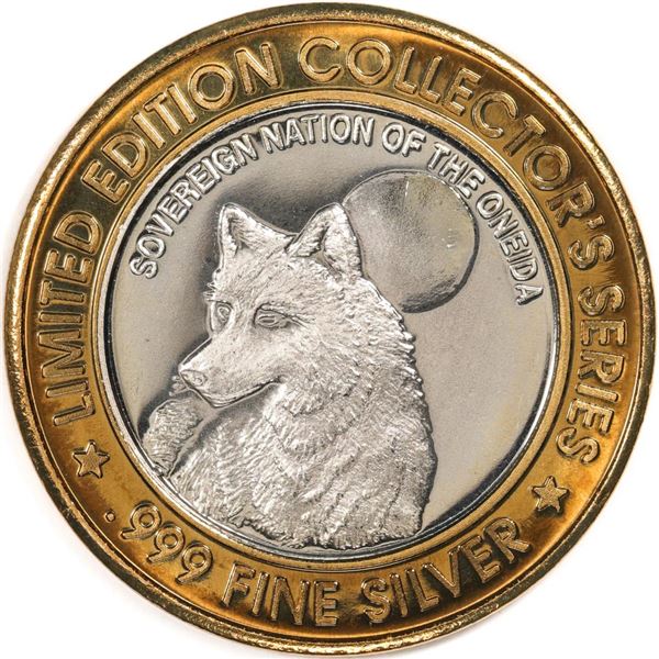 .999 Silver Oneida Bingo Green Bay, Wisconsin $10 Limited Edition Gaming Token