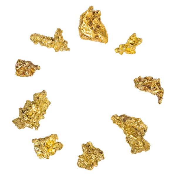 Lot of Mexico Gold Nuggets 1.91 Grams Total Weight