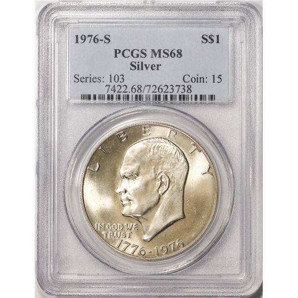 1976-S $1 Eisenhower Silver Dollar Coin PCGS MS68