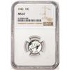 Image 1 : 1942 Mercury Dime Coin NGC MS67