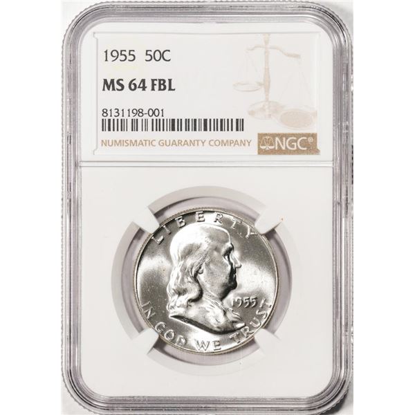 1955 Franklin Half Dollar Coin NGC MS64FBL