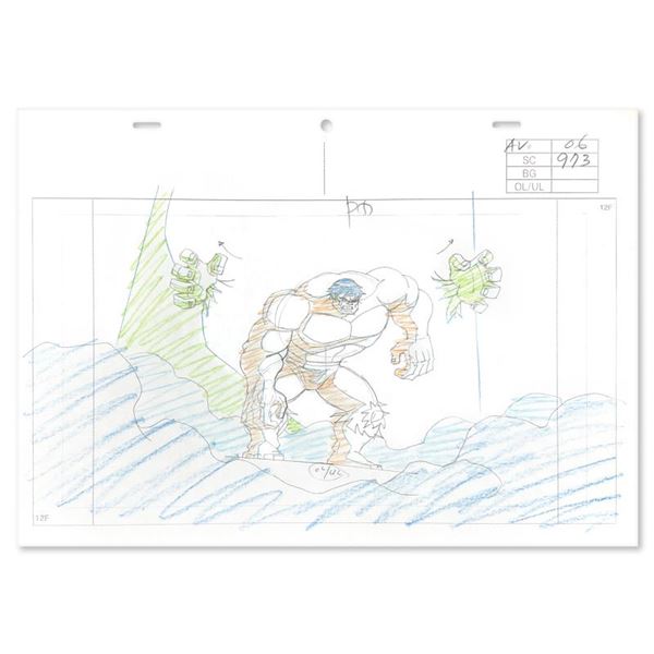 Marvel Comics "Hulk" Original Drawing on Paper