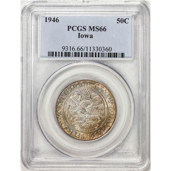 1946 Iowa Centennial Commemorative Half Dollar Coin PCGS MS66