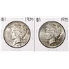 Lot of (2) 1935 $1 Peace Silver Dollar Coins