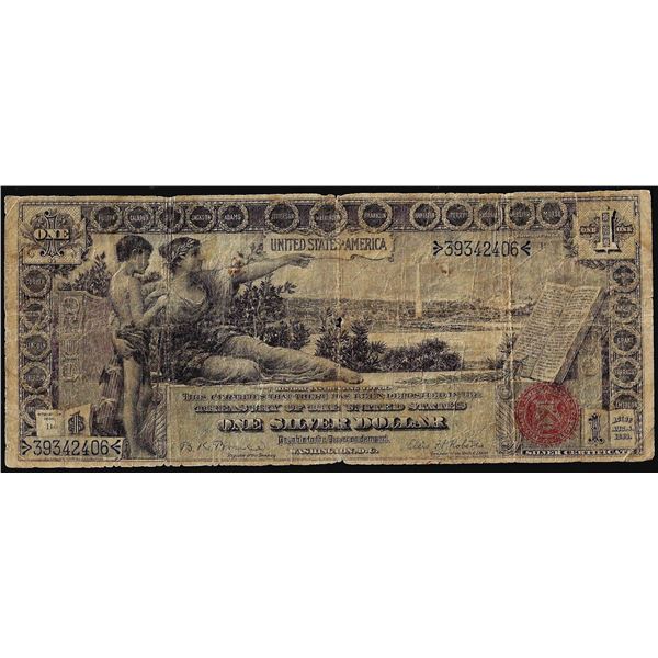 1896 $1 Educational Silver Certificate Note