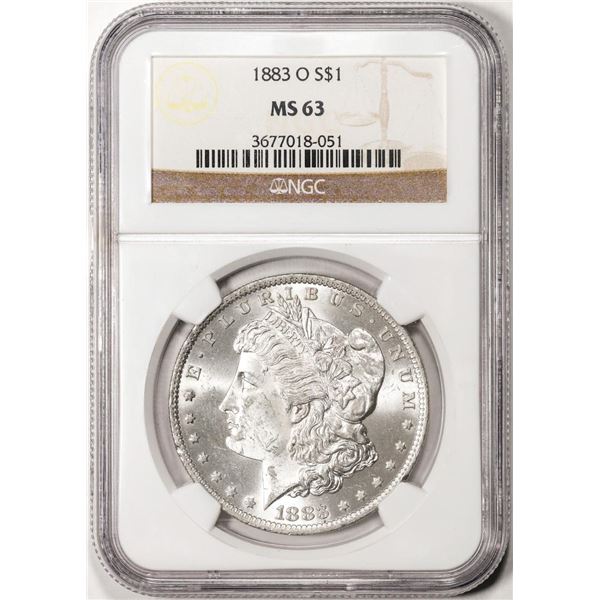 1883-O $1 Morgan Silver Dollar Coin NGC MS63