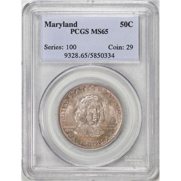 1934 Maryland Tercentenary Commemorative Half Dollar Coin PCGS MS65