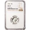 Image 1 : 1942 Mercury Dime Coin NGC MS67