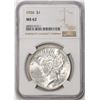 Image 1 : 1926 $1 Peace Silver Dollar Coin NGC MS62